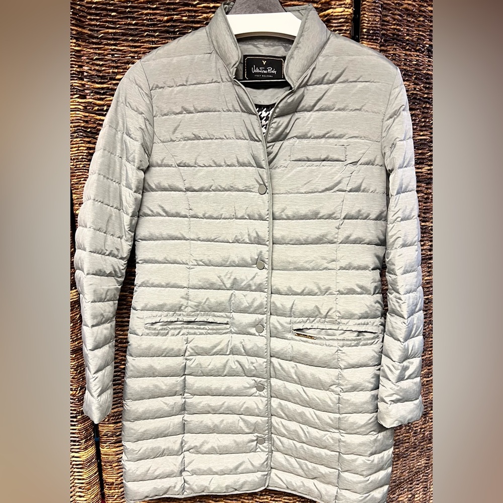 Valentino Rudy‎ 55,  Gray Quilted Jacket (Estimated size: XS), Pre- Owned